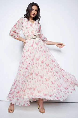 Breezy Brookside Maxi Dress, Cream, image 1